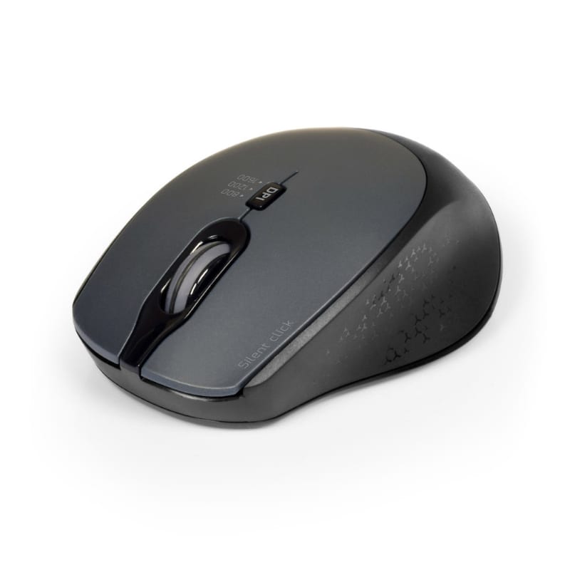 PORT Silent Mouse Wireless 900540 USB-C/USB-A, Graphite - Ecomedia AG