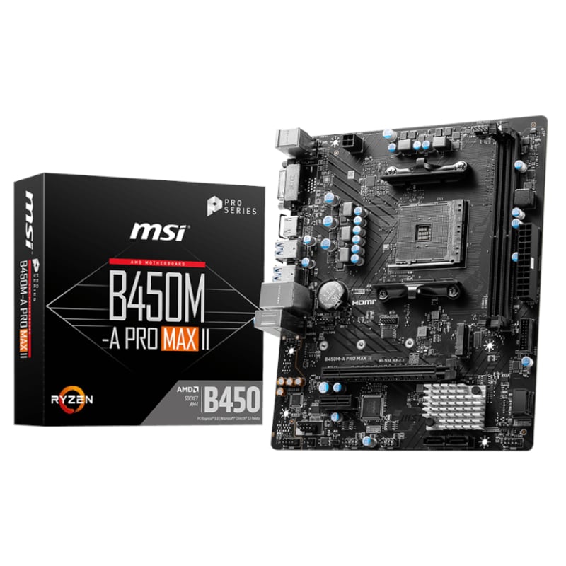 MSI B450M-APRO MAX AMD AM4 MATX Gaming Motherboard - Syntech