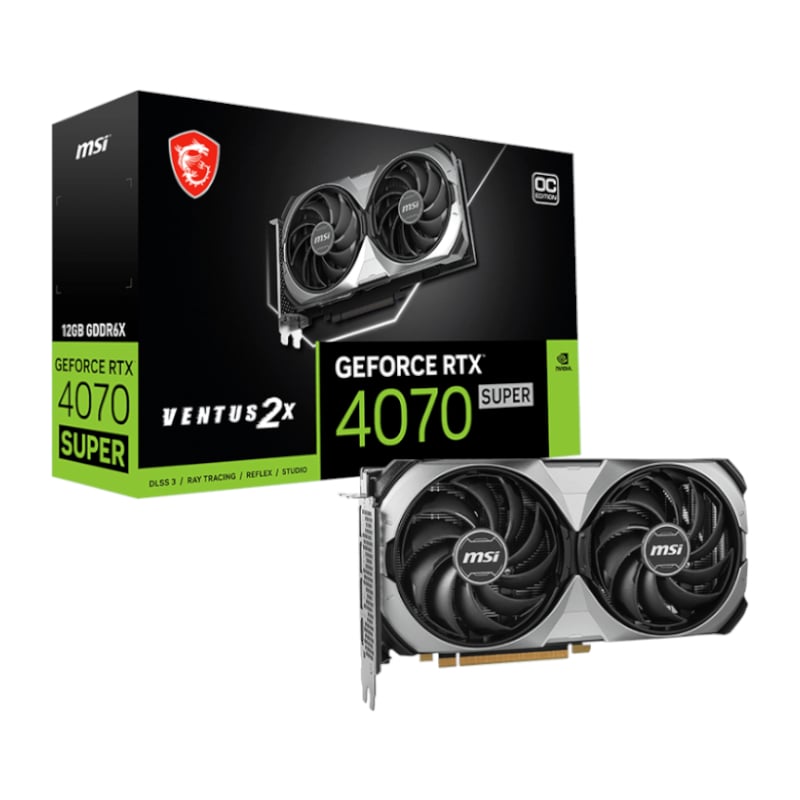 MSI Nvidia GeForce RTX 4070 Super Ventus 2x OC 12GB Graphics Card 